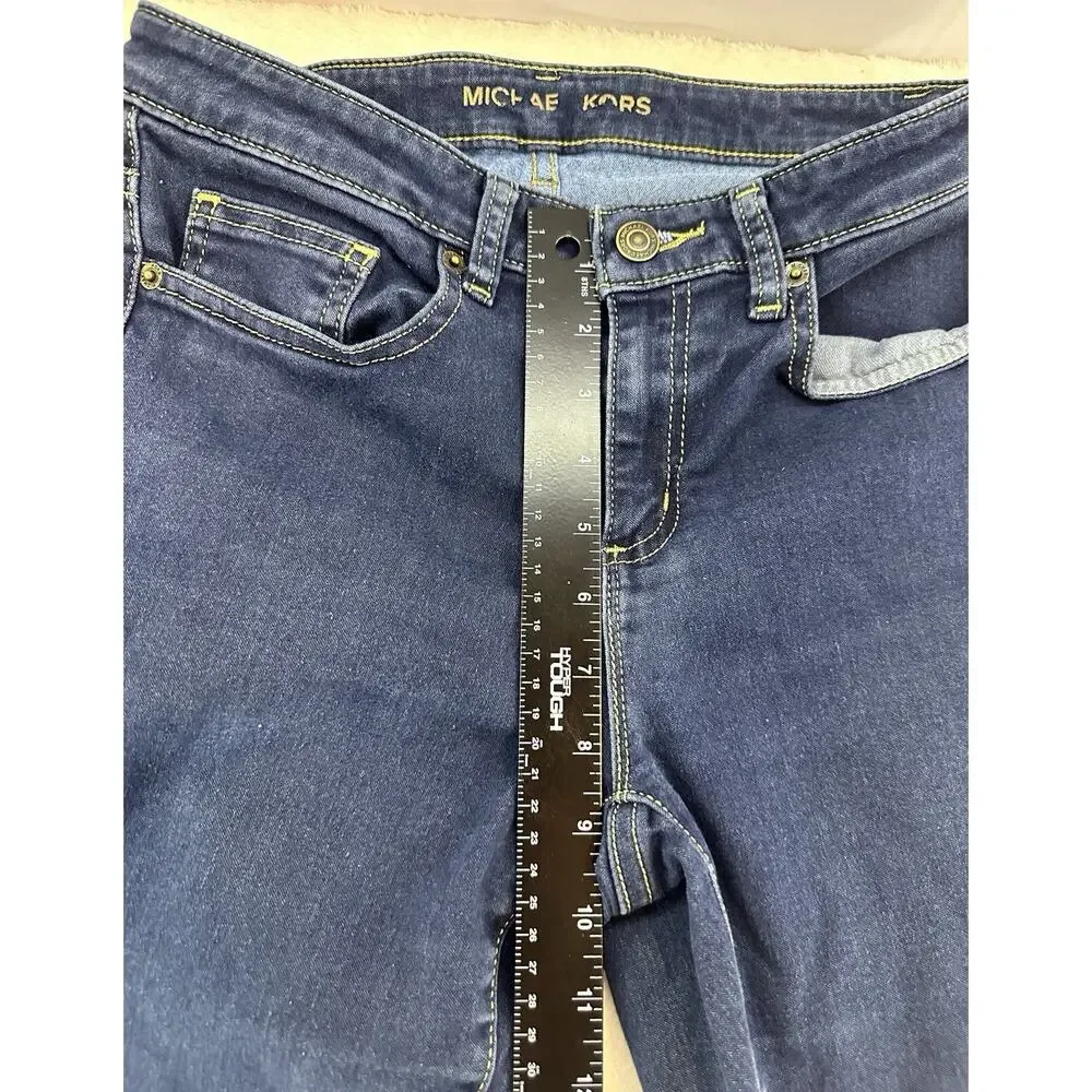 Women's Michael Kors Izzy Skinny Dark Wash Mid Rise Jeans Size 6